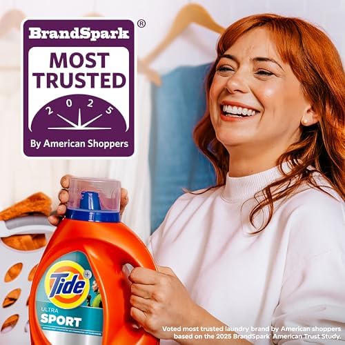 Tide Plus Febreze Sport Odor Defense Liquid Laundry Detergent Soap, HE Compatible, 94 Loads, 132 fl oz - Image 7
