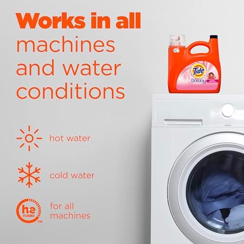 Tide plus Downy Liquid Laundry Detergent Soap, April Fresh Scent, HE Compatible, 94 Loads, 132 fl oz, Tide Laundry Detergent, Liquid Laundry Detergent (Packaging May Vary) - Image 4