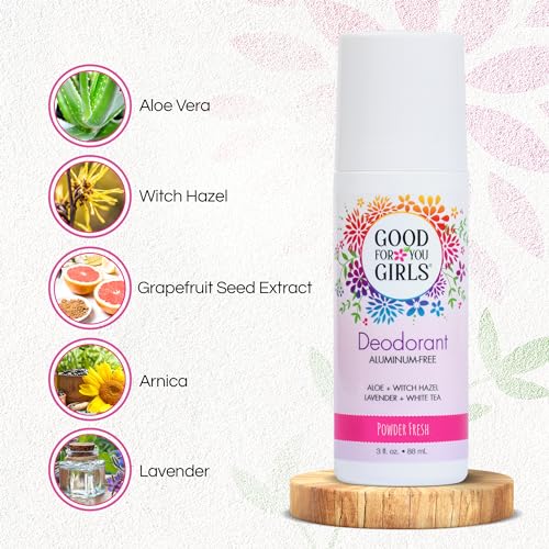 Good for You Girls Aluminum-Free, Natural & Vegan Deodorant for Kids, Preteens, Teens, Safe & Effective Odor Protection, Clear Roll-On, Natural Fragrance | Soft Powder, 3 oz (Pack of 2) - Image 4