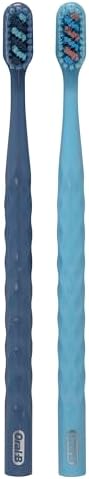 Oral-B Brilliance Premium Whitening Toothbrush with Plaque Eraser, Medium, Sky Blue and Gray, 2 Count - Image 2