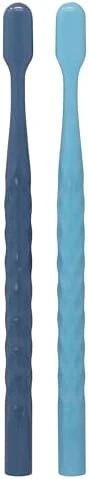 Oral-B Brilliance Premium Whitening Toothbrush with Plaque Eraser, Medium, Sky Blue and Gray, 2 Count - Image 4