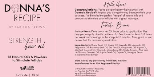 Donna's Recipe by Tabitha Brown Strength Hair Oil - Image 6