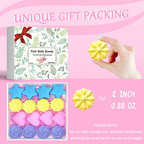 Bath Foot Bombs, 32 Pack Foot Soak with Bath Salt and Tea Tree Oil. Organic Natural Handmade Aroma Pure Essential Oil Bubble Foot Balls for Foot Callus, Dry Cracked, Stubborn Foot Odor Scent. - Image 5