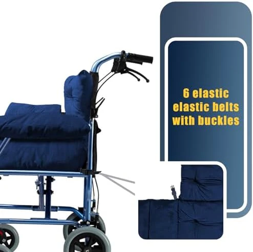 Big Hippo Wheelchair Seat Cushions, Comfortable Wheelchair Cushions for Pressure Relief, Soft Wheelchair Seat Cushions Pain Relief -17 ×17 Inches - Prussian Blue - Image 5