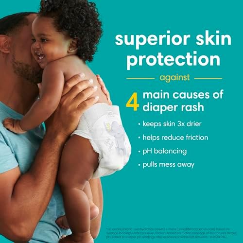 Pampers Swaddlers Disposable Baby Diapers Size 3, 168 Count with Sensitive Water Based Baby Wipes 12 Flip-Top Packs (1008 Wipes Total) - Image 4