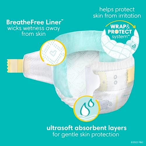 Pampers Swaddlers Disposable Baby Diapers Size 3, 168 Count with Sensitive Water Based Baby Wipes 12 Flip-Top Packs (1008 Wipes Total) - Image 5