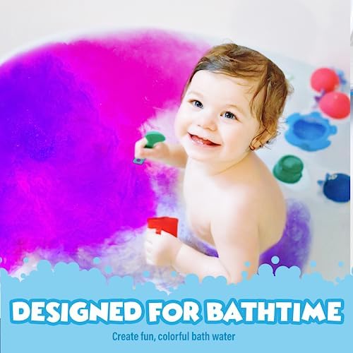 Tub Works® Fizzy Bath Color Tablets for Kids, 150 Count, 3 Pack | Nontoxic & Fragrance-Free | Color Bath Drops Create Fun Bath Colors | Water Tablets in 7 Colors for Variety | Bath Bombs for Kids Bath - Image 3