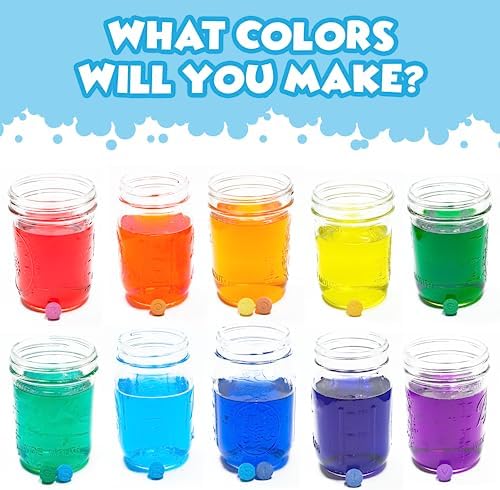 Tub Works® Fizzy Bath Color Tablets for Kids, 150 Count, 3 Pack | Nontoxic & Fragrance-Free | Color Bath Drops Create Fun Bath Colors | Water Tablets in 7 Colors for Variety | Bath Bombs for Kids Bath - Image 8