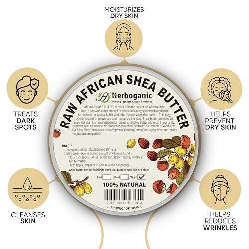 Pure African Shea Butter Raw Organic, White Ivory 100% Natural Unrefined | For Body & Hair Scalp Non GMO - 32 oz - Image 2