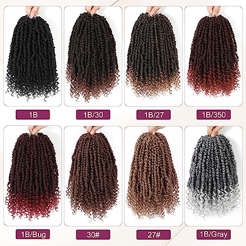 Passion Twist Hair,Pretwisted Crochet Hair 12 Inch,Passion Twist Crochet Hair 8 Packs Pretwisted Passion Twist Hair,Short Pre Looped Crochet Hair for Black Women(30#) - Image 5