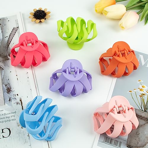 2.8 Medium Matte Hair Claw Clips for Thin Hair, 90' Strong Hold Non-slip Neutral Octopus Jumbo Hair Accessories for Women and Girls (Shiny) - Image 7
