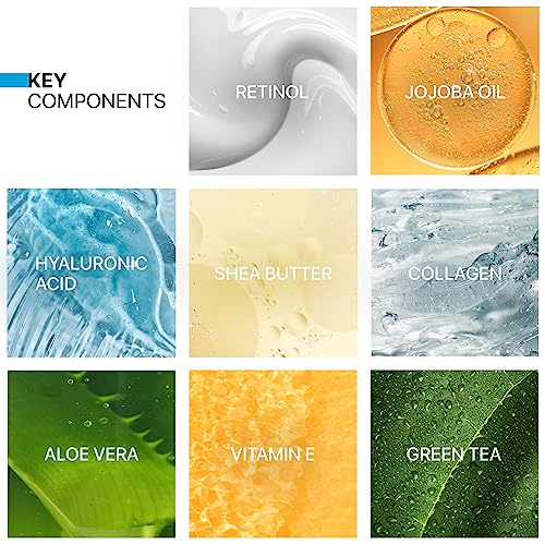 Face Moisturizer Retinol Cream - Men and Women Day & Night Neck Décolleté with Retinol, Collagen Hyaluronic Acid Hydrating Safe for All Skin Types - Image 7