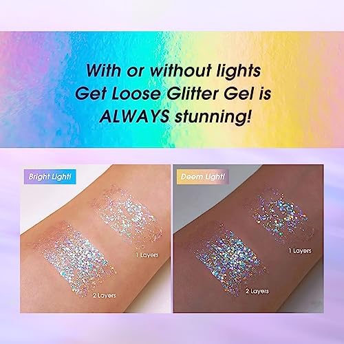 2 Pack Body Glitter Gel - Cosmetic-Grade, Color Changing Christmas Glitter Makeup for Face, Body, and Hair, Safe and Easy to Use, Perfect for Festivals Parties (01 Golden Mirage + 02 Stardust Pink) - Image 3