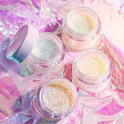 2 Pack Body Glitter Gel - Cosmetic-Grade, Color Changing Christmas Glitter Makeup for Face, Body, and Hair, Safe and Easy to Use, Perfect for Festivals Parties (01 Golden Mirage + 02 Stardust Pink) - Image 5