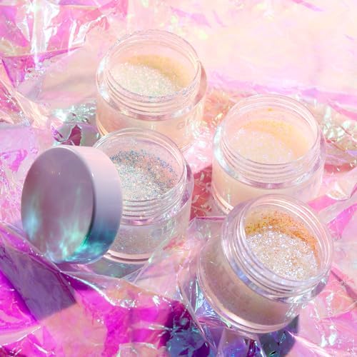 2 Pack Body Glitter Gel - Cosmetic-Grade, Color Changing Christmas Glitter Makeup for Face, Body, and Hair, Safe and Easy to Use, Perfect for Festivals Parties (01 Golden Mirage + 02 Stardust Pink) - Image 6