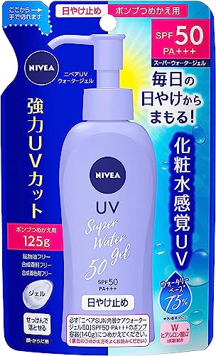 Japanese Sunscreen SPF 50/PA+++ Super Water Gel Sunscreen 4.22floz(125g) Refil Pack Of 2 - Image 3
