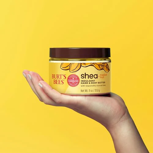 Burt's Bees Valentines Day Gifts, Shea + Tropical Fruit Indulgent Hand and Body Butter, Non-Greasy, Antioxidant Rich for Glowing Skin, Non-Irritating, Natural Origin Skin Care, 11 oz. - Image 9
