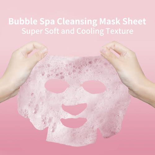 IREV Pack of 10 Pink Rose O2 Bubble Face Masks Skincare - Spa Gifts for Women - Bubble Face Sheet Mask Cleaner Foaming Purifying Facial Mask for Acne and Pores Moisturizing Beauty Sheet Masks - Image 4