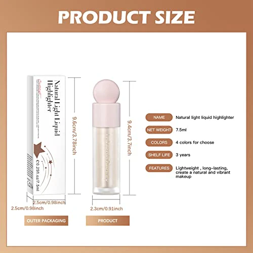 Erinde 2 Colors Liquid Highlighter and Blush Set, Natural Matte Face Blush, Natural Glossy Liquid Illuminator for Face and Body, Lightweight Blendable Silky Smooth Texture, Cruelty-free - Image 7