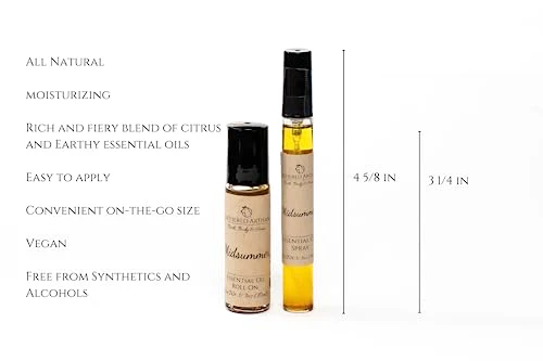 Phthalate Free | Midsummer | Natural Essential Oil Perfume | Phthalate Free, Alcohol-Free Plant Based Oil Perfume and Cologne, Nourishing, and Uniquely Handcrafted (Midsummer, Roll On) - Image 3