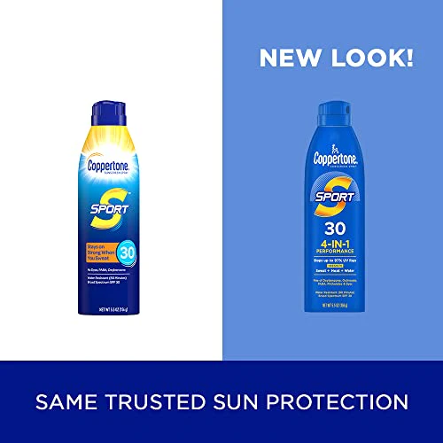 Coppertone SPORT Sunscreen Spray SPF 30, Water Resistant Sunscreen, Broad Spectrum Spray Sunscreen SPF 30, 5.5 Oz Spray (Pack of 2) - Image 2