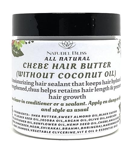 Chebepowder Hair Growth Butter(No Coconut Oil)/Chebepowder with Aloe vera/Amla Powder/Jamaican Black Castor Oil/Fenugreek (Unscented, 4 oz)