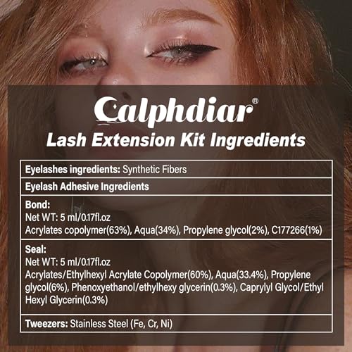 Lash Extension Kit 30D&50D Eyelash Extension Kit D Curl Lash Clusters Kit with Lash Bond and Seal 560 Pcs Natural Lashes Extension Kit with Lash Tweezers by Calphdiar (30D+50D-D-8-16MIX KIT) - Image 7