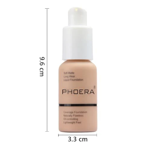 2 Pack PHOERA Foundation,Flawless Soft Matte Liquid Foundation 24 HR Oil Control Concealer Foundation Makeup,Full Coverage Foundation for Women and Girls (105 Sand) - Image 7
