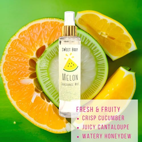 Cucumber Melon Soft & Fresh Women’s Body Mist, Fine Fragranced Body Perfume Misting Spray, Sensual light scent Fragrance, Hair & Body Spritz Essential Oils 6oz. - Image 2