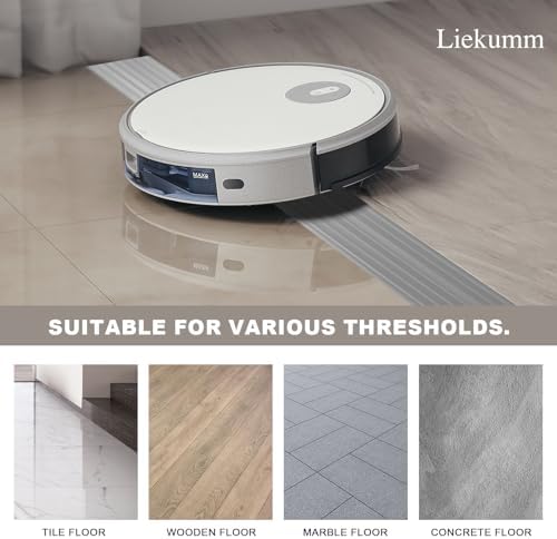 LIEKUMM 3/4" Rise PVC Threshold Ramp for Doorways, 1700 Lbs Capacity, Self-Adhesive Transition Ramp for Wheelchairs, Strollers, and Scooters, Cuttable, Grey - Image 8