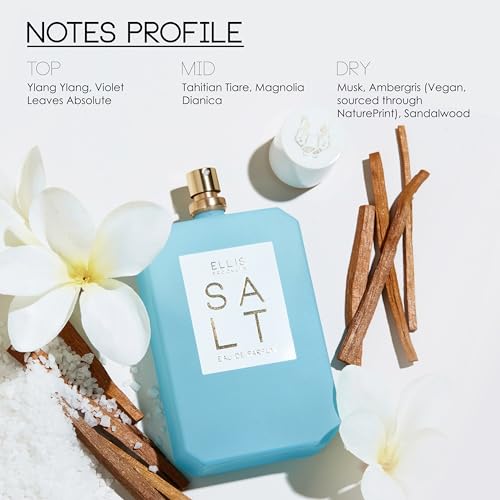 Ellis Brooklyn SALT Eau De Parfum - Aquatic Gourmand Musk Perfume For Women with Ylang Ylang, Tahitan Tiare, & Musk, Vegan Perfume Made In The USA - Image 4
