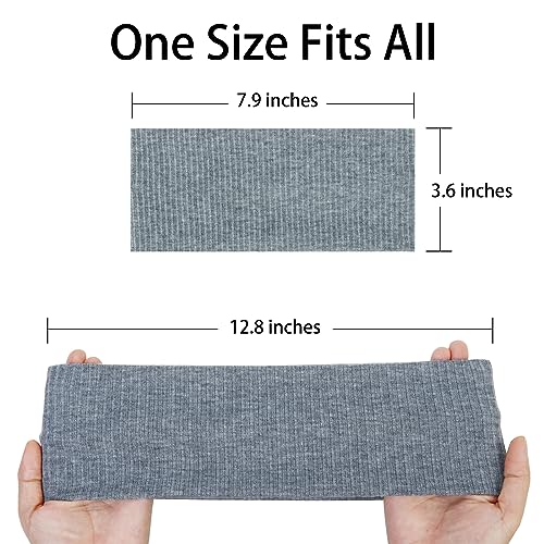 Headbands for Women Wide Non Slip Boho Head Bands Soft Elastic Thick Hairbands Fashion Workout Yoga Hair Accessories, 6 Pack - Image 2