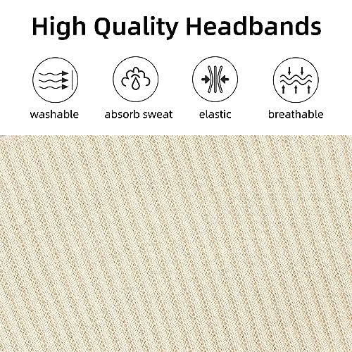 Headbands for Women Wide Non Slip Boho Head Bands Soft Elastic Thick Hairbands Fashion Workout Yoga Hair Accessories, 6 Pack - Image 4