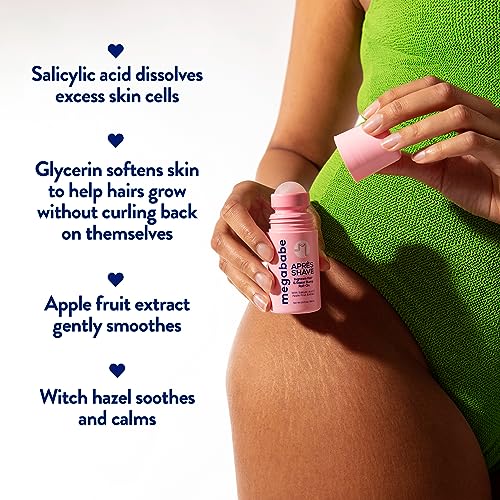 Megababe Après Shave | Post-Shave & Waxing | Ingrown Hair & Razor Bump Roll-On Treatment for Women | Bikini, Armpits & Legs | 3.0 fl oz - Image 3
