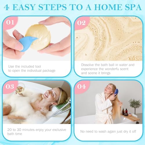 Bath Bombs Set, 7 Packs Bubble Fizzies Relaxation with Shea Butter, Dry Skin Moisturize, Birthday, Christmas Gift, Valentine’s Idea for Women, Mother, Wife, Girlfriend - Image 5
