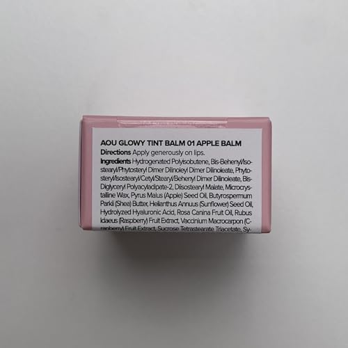 AOU GLOWY TINT BALM Tinted Lip Balm with Natural Gloss Instant Hydration for Chapped Lips 0.12Oz (01 Apple Balm) - Image 5