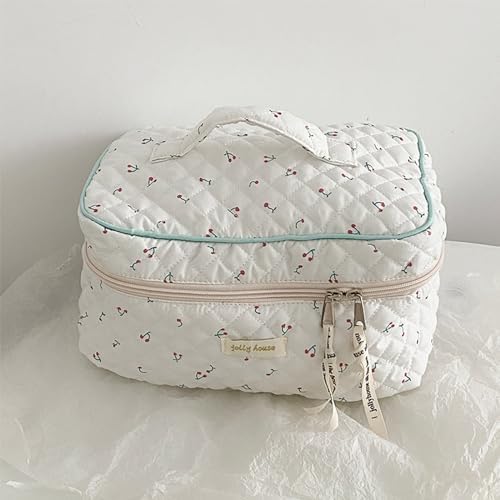 Makeup Bag Cosmetic Bag for Women,Cotton Large Travel Makeup Organizer Bag,Toiletry Bag for Women for Toiletries Accessories Brushes - Image 4
