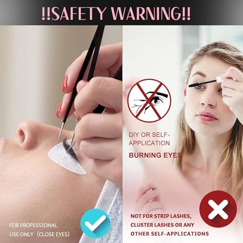 ALLOVE Sensitive Lash Extension Glue 3-5S Drying Time Low Fume Eyelash Extension Glue 3-4 Weeks Retention Waterpoof Lash Glue for Eyelash Extensions 5ml Professional Use Only - Image 2