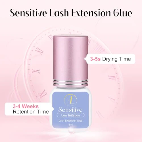 ALLOVE Sensitive Lash Extension Glue 3-5S Drying Time Low Fume Eyelash Extension Glue 3-4 Weeks Retention Waterpoof Lash Glue for Eyelash Extensions 5ml Professional Use Only - Image 3