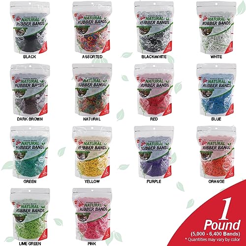 1 LB Rubber Bands Hair Band Soft Elastic Hair Accessories Braid Mini Hair Ties Stretchy Hair Ties No Damage Rubber Bands for Hair Made in Vietnam (Natural) - Image 5