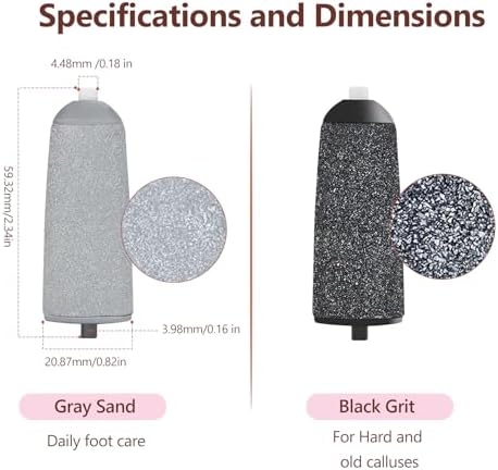 Pedicures Replacement Heads for Haootadiy Flawless Pedi, Eelectric Tool Foot File, Pedi Replacement Roller Head fit Finishing Touch Flawless Pedi - Image 3