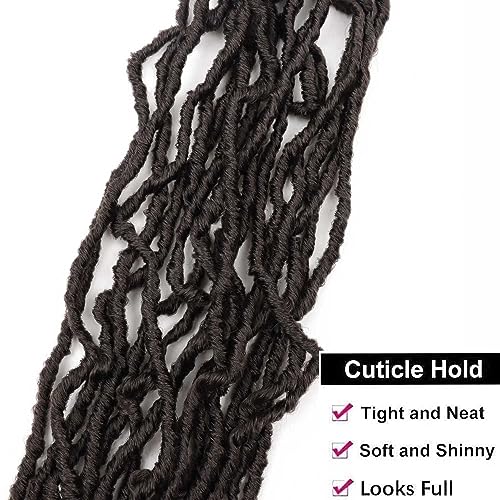 30 Inch Soft Locs Crochet Hair Pre Looped 7 Packs Wavy Faux Locs Crochet Braids for Natural Butterfly Locs Crochet Hair for Black Women (30 inch(pack of 7), 4#) - Image 5