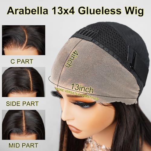 Arabella Glueless Lace Front Wigs Human Hair 13x4 Tiny Knots Real Pre Bleached Body Wave Wigs Human Hair 210% Density Upgraded Body Wave(20inch, 13x4 Body Wave Wig) - Image 5