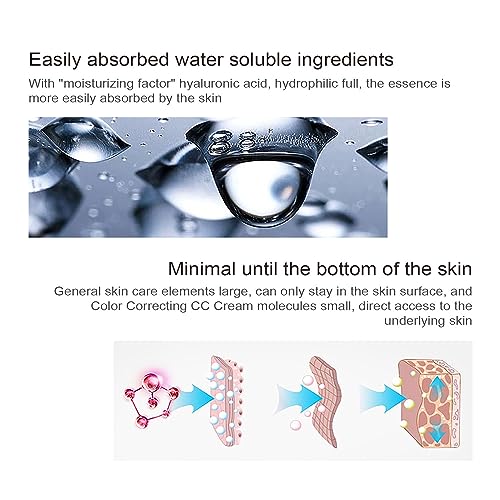 Color Correcting CC Cream with SPF 25, Coverage Lightweight Foundation, Hydrating Serum, Even Skin Tone Makeup and Skin Care, Boost Radiance, Refine Skin Texture, Avoid Sun Damage (LightLight, 1PCS) - Image 4