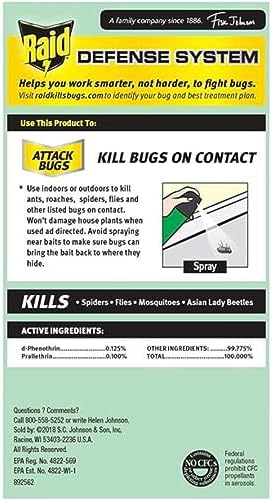 Raid House & Garden Insect Killer Spray, Orange Scent 11 Ounce (Pack of 8) - Image 3