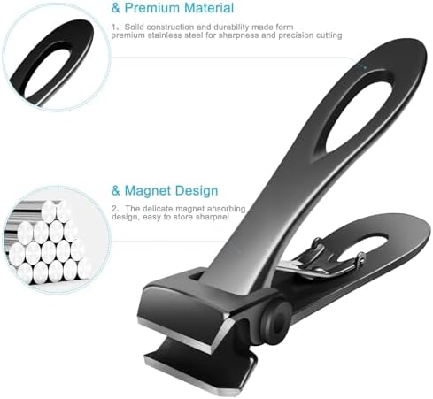 Straight Nail Clipper, Toe Nail Clippers for Thick Toenails with 17mm Wide Jaw Opening, Extra Big Toenail Clippers for Cutting Ingrown Toenails, Heavy Duty Nail Clippers, Adult, Boys, Seniors - Image 7