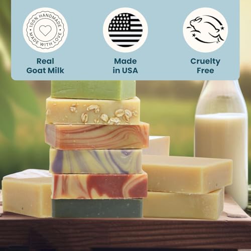 Turmeric Soap Bar (3 Pack) - Goat Milk Soap Bar, Natural Soap for Men & Women - Handmade Bar Soap w/Real Milk - Premium, No Dyes - (Large, 5oz) - Image 2