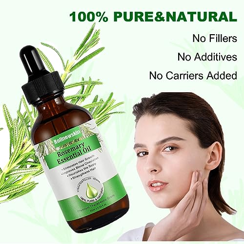 2Pack Rosemary Essential Oil - Rosemary Hair Growth Oil that promotes hair growth, nourishes beards, moisturizes eyelashes and cares for skin - Image 3