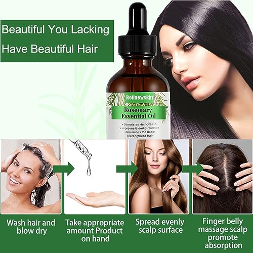 2Pack Rosemary Essential Oil - Rosemary Hair Growth Oil that promotes hair growth, nourishes beards, moisturizes eyelashes and cares for skin - Image 5