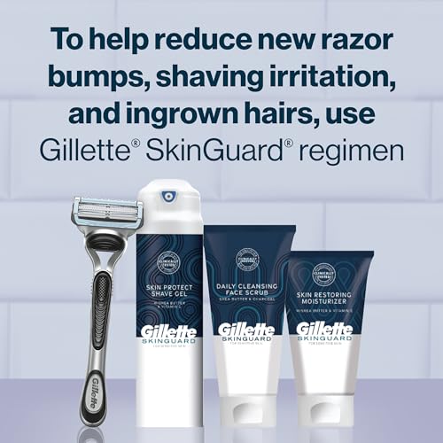 Gillette SkinGuard Razors for Men, 1 Razor Handle and 2 Razor Blade Refills, Designed for Men with Sensitive Skin, Razor Bumps, and Shaving Irritation - Image 7